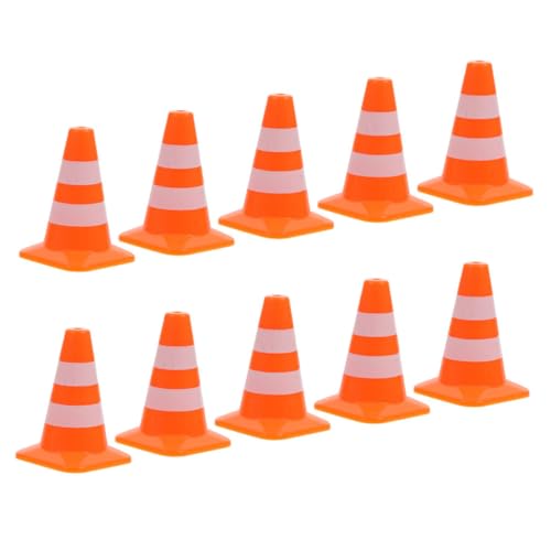 FRCOLOR 10 Stück Teiliges Mini Verkehrszeichen Spielset aus Robustem Realistische Mini Verkehrskegel für Fördert Verkehrssicherheit und Kreatives Rollenspiel für Sandtisch und von FRCOLOR