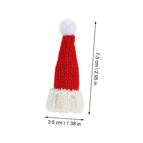 FRCOLOR 10 Stück Teiliges Mini Weihnachtsmützen und Strickschals aus Wolle Weiche DIY Flaschenhüllen für Kleine Weinflaschen Festliche Xmas Deko für Weihnachten Party und Bastelprojekte von FRCOLOR