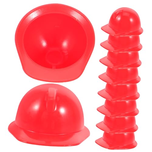 FRCOLOR 10 Stück Teiliges Mini sicherheitshelm Kunststoff Detailgetreuer Mini bauhelm für Puppen Vielseitig Verwendbar als Partydeko DIY zubehör und Puppenhaus Accessoire Lebensecht von FRCOLOR