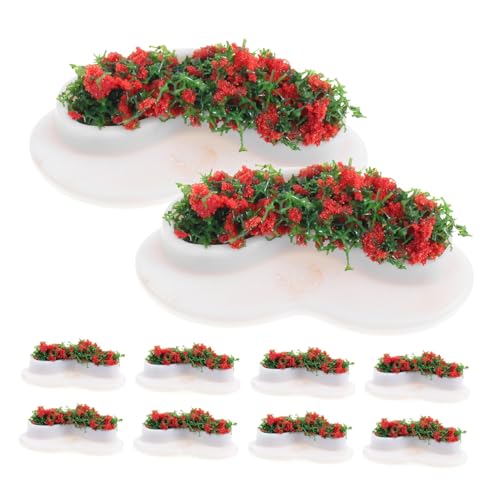 FRCOLOR 10 Stück Teiliges Miniatur Blumenbeet Modell Puppenhaus Deko mit Roten Sitzbänken Realistische Garten Parklandschaft für DIY Puppenhaus Vielseitig Einsetzbar in Einkaufszentrum und FRCOLOR 10 Stück Teiliges Miniatur Blumenbeet Modell Puppenhaus Deko mit Roten Sitzbänken Realistische Garten Parklandschaft für DIY Puppenhaus Vielseitig Einsetzbar in Einkaufszentrum und von FRCOLOR
