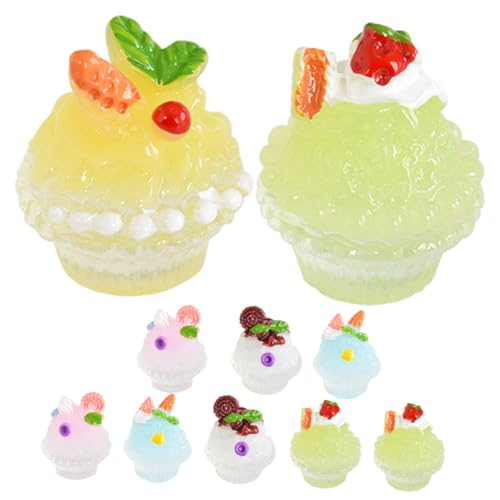 FRCOLOR 10 Stück Teiliges Miniatur Eisbecher Bunte Miniatur Puppenhaus Dekoration Detailreiche Mini Dessertmodelle für Kreatives Rollenspiel und Mini Haus Gestaltung von FRCOLOR