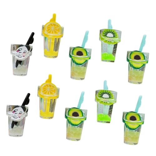 FRCOLOR 10 Stück Teiliges Miniatur Getränkemodell Realistische Bunte Puppenhaus Deko Mini Fläschchen für DIY Mini Haus Küche Geeignet Fotorequisite von FRCOLOR