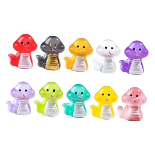 FRCOLOR 10stücke Miniaturfiguren Aus Kunstharz Kleine Schlangen Für Puppenhaus Minifiguren Als Dekoration Puppenhaus-küchenmöbel Tiere Aus Kunstharz Für DIY-projekte von FRCOLOR