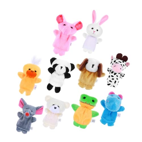 FRCOLOR 10 Stück Teiliges Plüsch Fingerpuppen für Weiche Dehnbare Fingerpuppen mit Tiermotiven Sichere Spielzeuge für Kleinkinder als Mitgebsel und Geburtstagsgeschenk FRCOLOR 10 Stück Teiliges Plüsch Fingerpuppen für Weiche Dehnbare Fingerpuppen mit Tiermotiven Sichere Spielzeuge für Kleinkinder als Mitgebsel und Geburtstagsgeschenk von FRCOLOR