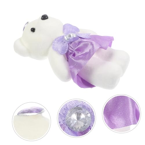 FRCOLOR 10 Stück Teiliges Plüschtier Bär Niedliche Kleine Stoffbären Weiche Kuscheltiere für Hochzeitsauto und Blumenstrauß Dekoration Vielseitige Deko für Wohnzimmer Schlafzimmer und von FRCOLOR