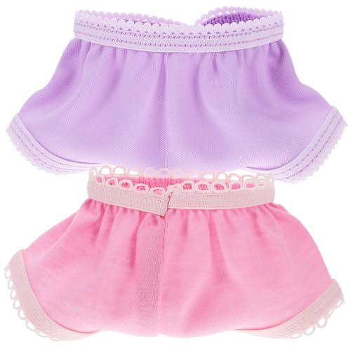 FRCOLOR 10 Stück Teiliges Puppenunterwäsche Set für Puppen Mehrfarbige Spitzenunterhosen für Puppen Puppenzubehör für Fantasievolles Spiel Sicher und Langlebig von FRCOLOR