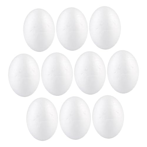 FRCOLOR 10 Stück Teiliges Realistische Schaumstoff Eier Stabile DIY Eier mit Glatter Oberfläche zum Bemalen Wiederverwendbare Kunsthandwerk Modelle für Küche und Dekoration von FRCOLOR