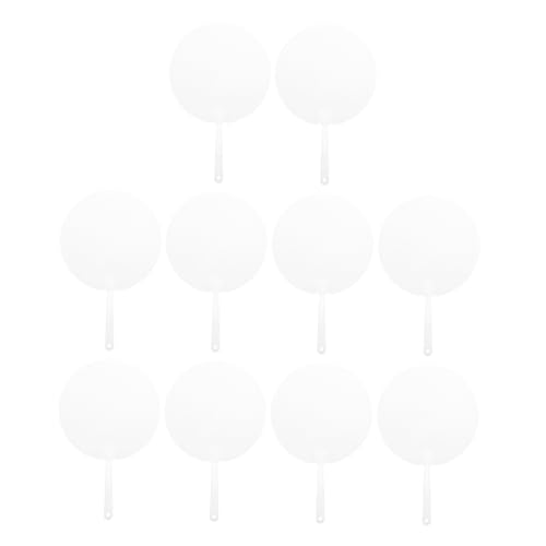 FRCOLOR 10 Stück Teiliges Rundes Transparentes DIY Handfächer Multifunktionale Blanko Deko Handfächer Sicherer Chinesischer Fächer für Tanz Bühne Sommer und Bastelprojekte FRCOLOR 10 Stück Teiliges Rundes Transparentes DIY Handfächer Multifunktionale Blanko Deko Handfächer Sicherer Chinesischer Fächer für Tanz Bühne Sommer und Bastelprojekte von FRCOLOR