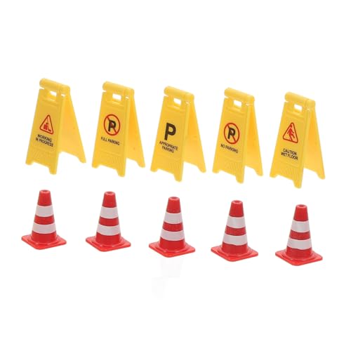 FRCOLOR 10 Stück Teiliges Verkehrszeichen aus Langlebigem Miniatur Straßenschilder und Rote Verkehrsleitkegel Pädagogisches Lernspielzeug für Erlernen von Verkehrssicherheit und FRCOLOR 10 Stück Teiliges Verkehrszeichen aus Langlebigem Miniatur Straßenschilder und Rote Verkehrsleitkegel Pädagogisches Lernspielzeug für Erlernen von Verkehrssicherheit und von FRCOLOR