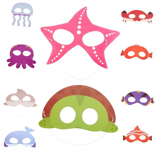 FRCOLOR 10 Stück Tiermasken Lustige Halloween Masken für Wiederverwendbare Papiertiermasken für Kostümparty Karneval und Cosplay FRCOLOR 10 Stück Tiermasken Lustige Halloween Masken für Wiederverwendbare Papiertiermasken für Kostümparty Karneval und Cosplay von FRCOLOR