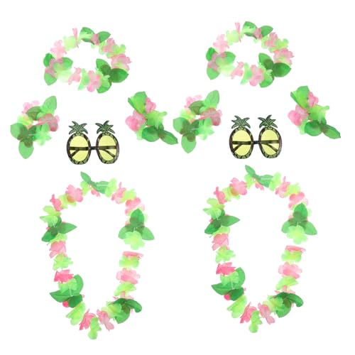 FRCOLOR 10 Stück Urlaubsoutfit Luau-zubehör Ananas Kostüm Hawaiianischer Kranz Blumenkette Hawaiianer Hawaii-partyzubehör Und -dekorationen Ananas-party Tuch von FRCOLOR