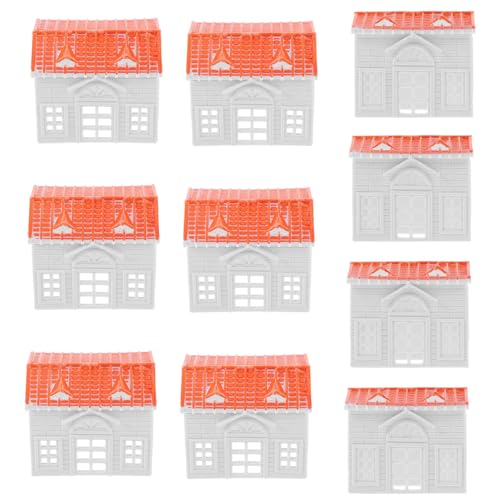FRCOLOR 10 Stück Villa Modell Teiliges Simulation Gebäude Modell Dekoration für Mikro Landschaften für Sandtisch und Garten Deko Hochwertige Verarbeitung Farbecht und Langlebig von FRCOLOR