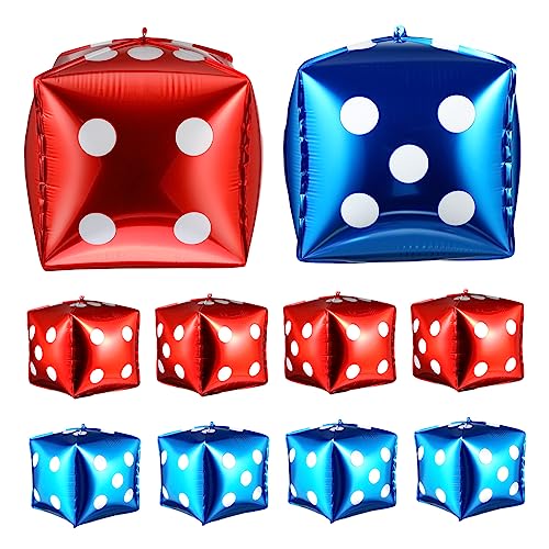 FRCOLOR 10 Stück Würfel Folienballons Themen Dekoration für Hochzeiten und Geburtstagsfeiern Rote Blaue für Party Events und Kreative Fotohintergründe FRCOLOR 10 Stück Würfel Folienballons Themen Dekoration für Hochzeiten und Geburtstagsfeiern Rote Blaue für Party Events und Kreative Fotohintergründe von FRCOLOR