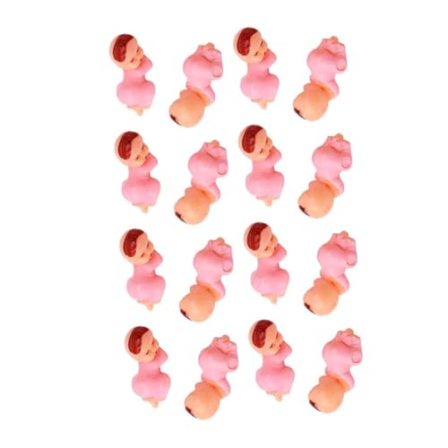 FRCOLOR 100 Stück Bade Niedliche Schlafende Junge Mädchen Puppen für Badewanne zur Babyparty Pinke Mädchenfigur von FRCOLOR
