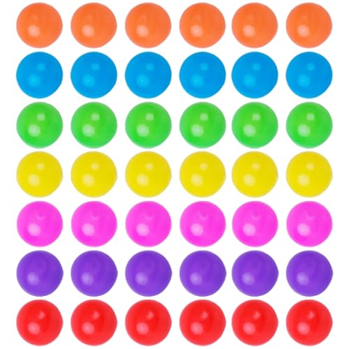 FRCOLOR 100 Stück Bunte Kunststoff Ozeanbälle für Knickfest Leicht Fördert Hand Auge Koordination und Bewegung für Bällebäder und Outdoorspielzeug von FRCOLOR