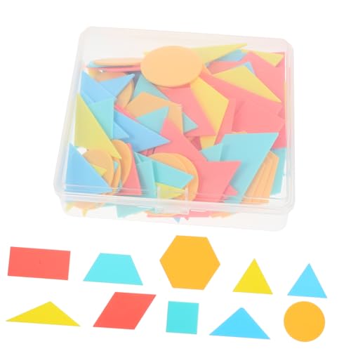 FRCOLOR 100 Stück Geometrisches Lernspielzeug für Teiliges zur Formen Erkennung und Mathematik Entwicklung Pädagogisches für Kreative Lernaktivitäten von FRCOLOR