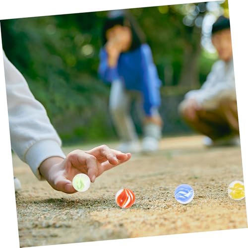 FRCOLOR 100 Stück Glasmurmeln Bunte DIY Spielsteine für Marmorspiel und Basteln Robuste Glasperlen für Dekoration Vielfältig Einsetzbar Farben Mix von FRCOLOR