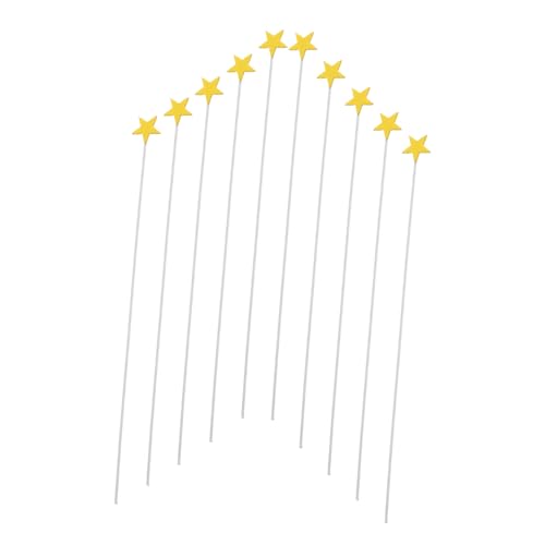 FRCOLOR 100 Stück Goldene Stern Cake Topper Wiederverwendbare Fünfzackige Tortendeko Für Geburtstag Hochzeit Shower Elegante Kuchen Dekoration Zubehör von FRCOLOR