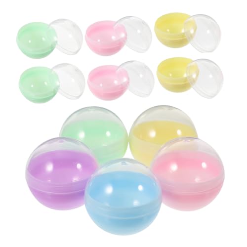 FRCOLOR 100 Stück Halbtransparente Macaronfarbene Kapseln für Greifautomaten Leere PP Kunststoffbälle zum Befüllen Vielseitige DIY Kugelbehälter für Süßigkeiten Bastelprojekte von FRCOLOR
