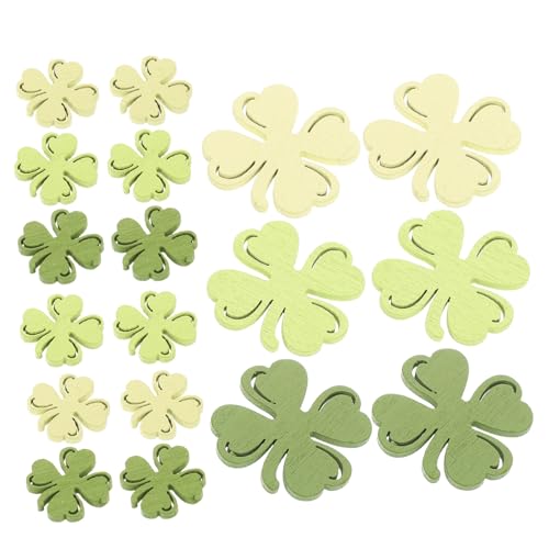 FRCOLOR 100 Stück Holz Shamrock Konfetti für Patrick's Day Detaillierte Tischdekoration aus Holz Elegante Deko für Partys und Zuhause Glücksbringer für Feierliche Anlässe von FRCOLOR