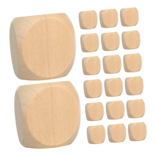 FRCOLOR 100 Stück Holzwürfel mit Abgerundeten Ecken Blanko Seitige Würfel aus Holz für DIY Bastelprojekte Beschriften Spiele Matheunterricht Robuste Glatte Würfel für Kreative Anwendungen von FRCOLOR