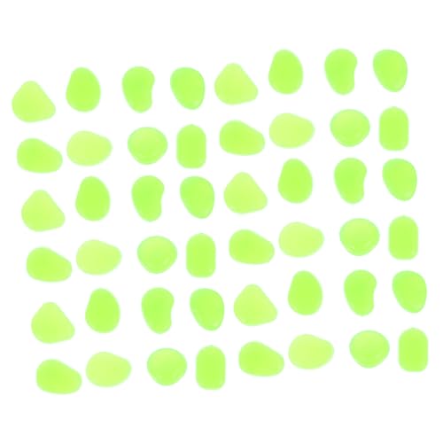 FRCOLOR 100 Stück Leuchtende Kieselsteine für Aquarien und Garten Fluoreszierende Deko Steine für und DIY Dekoration im Fischteichgrün von FRCOLOR
