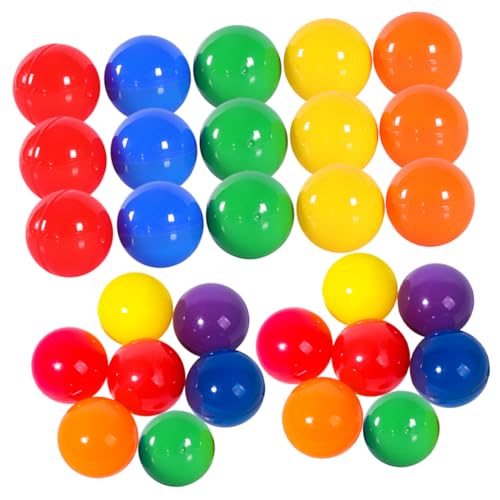 FRCOLOR 100 Stück Lotteriebälle Kunststoffspielbälle für Tombola und Partyaktivitäten Wiederverwendbare Bunte Kapseln für Spiele Kunstprojekte und Dekoration von FRCOLOR
