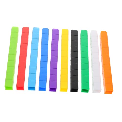 FRCOLOR 100 Stück Mathewürfel aus Kunststoff für Lernspielzeug zur Frühen Mathematikbildung Pädagogische Bausteine für Kindergarten und Mathematische Lernhilfe von FRCOLOR