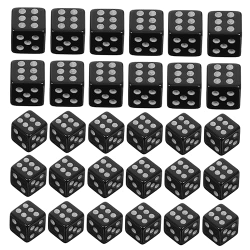 FRCOLOR 100 Stück Mini Schwarze Würfel Seitig Klein Würfel für Brettspiele Basteln Partyspiele Tragbar Leicht und Stilvoll für Vielseitige Verwendung von FRCOLOR