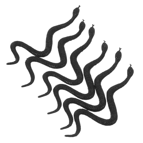 FRCOLOR 100 Stück Mini Simulation Schlangen aus Robustem Realistische Schwarze Schlangenfiguren als Lustige Requisiten für Halloween Partys und Streiche zum und Dekorieren von FRCOLOR