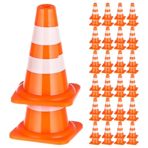 FRCOLOR 100 Stück Mini Verkehrscones Simulationsspielzeug für Verkehrssicherheit Bunte Straßenmarkierungen Kindern für Lernspiele und Bauaktivitäten von FRCOLOR