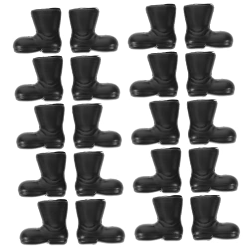 FRCOLOR 100 Stück Mini Weihnachtsmann Stiefel Schwarz Miniatur Puppenhaus Stiefel Kunststoff Dekoration DIY Christbaumschmuck Tischdeko Festliche Mini Schuhe FRCOLOR 100 Stück Mini Weihnachtsmann Stiefel Schwarz Miniatur Puppenhaus Stiefel Kunststoff Dekoration DIY Christbaumschmuck Tischdeko Festliche Mini Schuhe von FRCOLOR