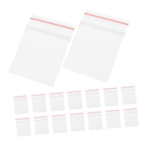 FRCOLOR 100 Stück Miniature Dollhouse Storage Bags Durchsichtige Mini Aufbewahrungstaschen für Puppenhaus Zubehör Robuste Wiederverwendbare Beutel mit Selbstverschluss für Lebensmittel von FRCOLOR