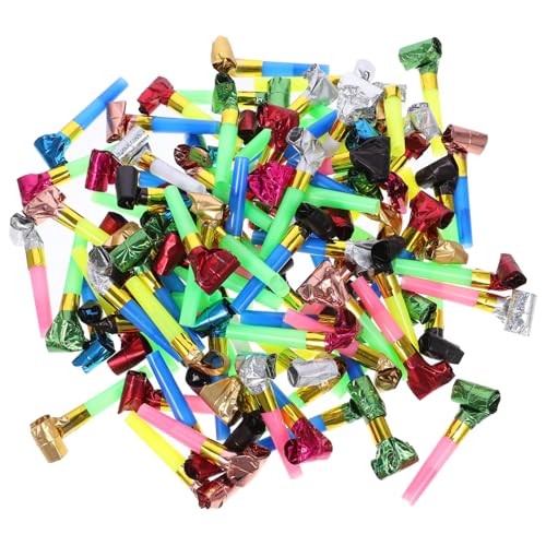 FRCOLOR 100 Stück Partytröten Noisemakers Lustige für Feste Geburtstagsfeiern Silvester und Andere Anlässe für Hochzeiten und Kindergeburtstage von FRCOLOR