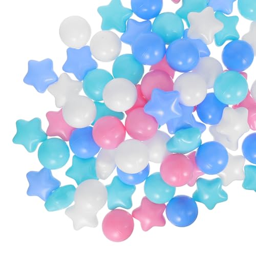 FRCOLOR 100 Stück Runde und Sternförmige Spielbälle aus Pe für Fördert die Sensorische Entwicklung Kindergärten Hause für Spielplätze und Partys FRCOLOR 100 Stück Runde und Sternförmige Spielbälle aus Pe für Fördert die Sensorische Entwicklung Kindergärten Hause für Spielplätze und Partys von FRCOLOR