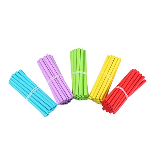 FRCOLOR 100 Stück Teiliges Bunte Hölzerne Zählstäbe für Pädagogisches Mathematikspielzeug für Vorschule Fördert Rechnen Lernen Farberkennung Logisches und Feinmotorik von FRCOLOR