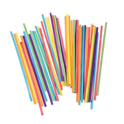FRCOLOR 100 Stück Teiliges Bunte Holz Musikrhythmusstäbe für Frühe Musikalische Bildung Sicher Verarbeitet Langlebig Fördert Rhythmusgefühl für Spielerisches Lernen und Percussionübungen von FRCOLOR