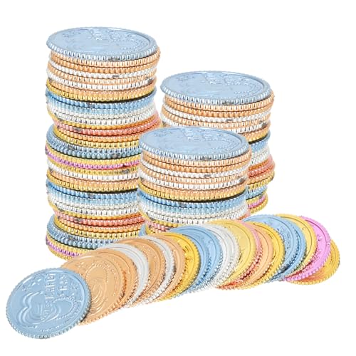 FRCOLOR 100 Stück Teiliges Bunte Plastik Piratenschatzmünzen für Kindergeburtstag Piratenparty Dekorationen Glücksmünzen für Mädchen und Jungen Vielseitig Einsetzbar als Partydeko und FRCOLOR 100 Stück Teiliges Bunte Plastik Piratenschatzmünzen für Kindergeburtstag Piratenparty Dekorationen Glücksmünzen für Mädchen und Jungen Vielseitig Einsetzbar als Partydeko und von FRCOLOR