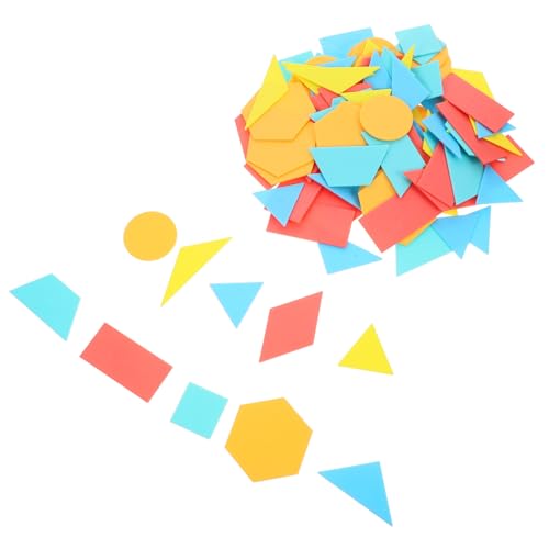 FRCOLOR 100 Stück Teiliges Geometrische Lernformen Sichere Nahtlose Formenerkennung für Schule und Zuhause Vielseitig für Einzel und Gruppenaktivitäten Fördert Kreativität und von FRCOLOR