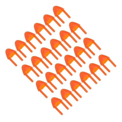 FRCOLOR 100 Stück Teiliges Kunststoff Mundzubehör Rote Entenschnabel Plugins für DIY Tierfiguren Sichere Bastelmaterialien für Lustige Puppen und Vogelmund Accessoires von FRCOLOR