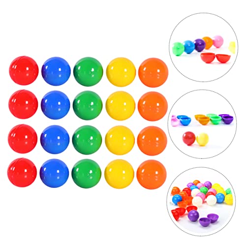 FRCOLOR 100 Stück Teiliges Lotteriekugeln Bunte Kunststoff Losbälle zum Öffnen Wiederverwendbar Leicht und Langlebig für Raffle Party Gewinnspiele und Festlichkeiten von FRCOLOR