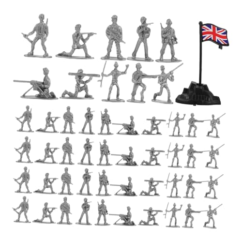FRCOLOR 100 Stück Teiliges Mini Soldaten Figuren Modellbau für Detailreiche Miniatur Menschen Figuren für Sandtisch Dekoration und Rollenspiele Kompakt Robust Silberfarben von FRCOLOR
