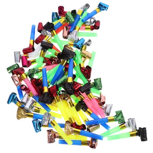 FRCOLOR 100 Stück Teiliges Party bläser Lustige Noisemaker und Tröten Einfache Handhabung Vielseitig für Geburtstage Hochzeiten Babyshowers und Festliche Feiern Fröhliche Stimmungsmacher von FRCOLOR