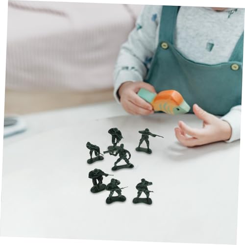 FRCOLOR 100 Stück Teiliges Soldaten Spielset mit Verschiedenen Posen Grüne Plastik Armeefiguren für Jungen und Mädchen Realistische Militärmodelle für Strategisches und Gruppenspaß von FRCOLOR