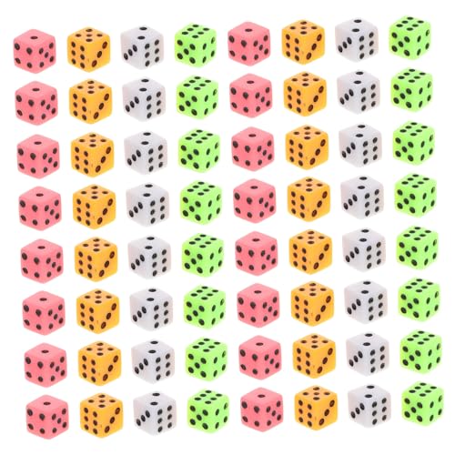 FRCOLOR 100Stücke Bunte Mini Würfel Sechsseitige Kunststoffwürfel für Brettspiele Gesellschaftsspiele Mathematikunterricht für Interaktives und Kreative Projekte von FRCOLOR