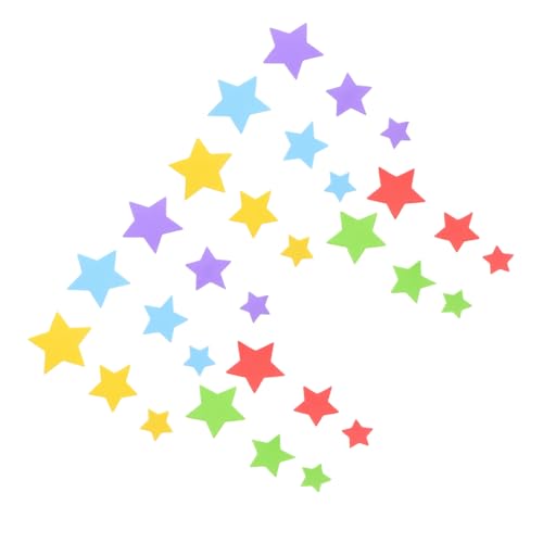 FRCOLOR 10Er-Packungen Selbstklebende Bunte Sternformen für Bastelprojekte Scrapbooking und Kreative Raumdekorationen von FRCOLOR