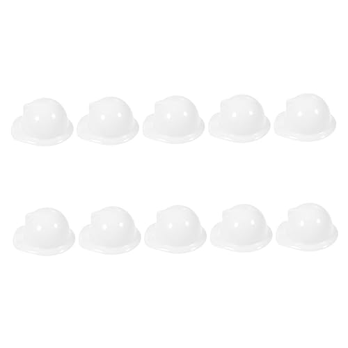 FRCOLOR 10 Stück Miniatur Bauhelm für Puppen Sicherheitshelm für Kleiner Puppen und Haustiere Dekorative Helm Kappen für Bastelprojekte und Partys von FRCOLOR