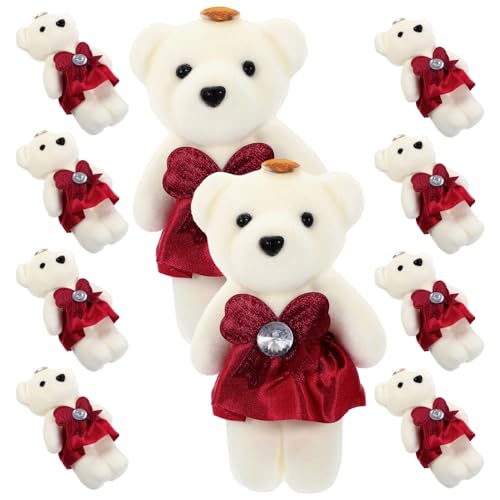 FRCOLOR 10Stücke Plüschbär Puppe Süße Hochzeitsstrauß Dekoration Weiche Bärenpuppen für Valentinstag und Besondere Anlässe Langlebig und Bequem FRCOLOR 10Stücke Plüschbär Puppe Süße Hochzeitsstrauß Dekoration Weiche Bärenpuppen für Valentinstag und Besondere Anlässe Langlebig und Bequem von FRCOLOR