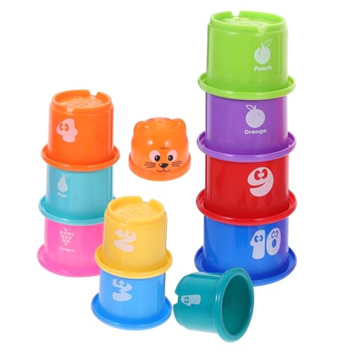 FRCOLOR 11 Stück Stapelbecher Teiliges aus Ungiftigem Pädagogisches Nesting Cup Trainingsspiel für Kleinkinder für Geburtstage und Frühkindliche Entwicklung Zufällige Zufällige Farbe FRCOLOR 11 Stück Stapelbecher Teiliges aus Ungiftigem Pädagogisches Nesting Cup Trainingsspiel für Kleinkinder für Geburtstage und Frühkindliche Entwicklung Zufällige Zufällige Farbe von FRCOLOR