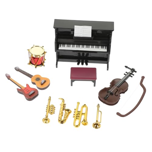 FRCOLOR 11 Stück Teiliges Miniatur Musikinstrumente Kunststoff Puppenhaus Miniaturinstrumente Ornament für Puppenhaus Dekoration Wohnzimmer Desktop FRCOLOR 11 Stück Teiliges Miniatur Musikinstrumente Kunststoff Puppenhaus Miniaturinstrumente Ornament für Puppenhaus Dekoration Wohnzimmer Desktop von FRCOLOR